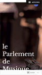Mobile Screenshot of leparlementdemusique.com