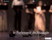 Tablet Screenshot of leparlementdemusique.com